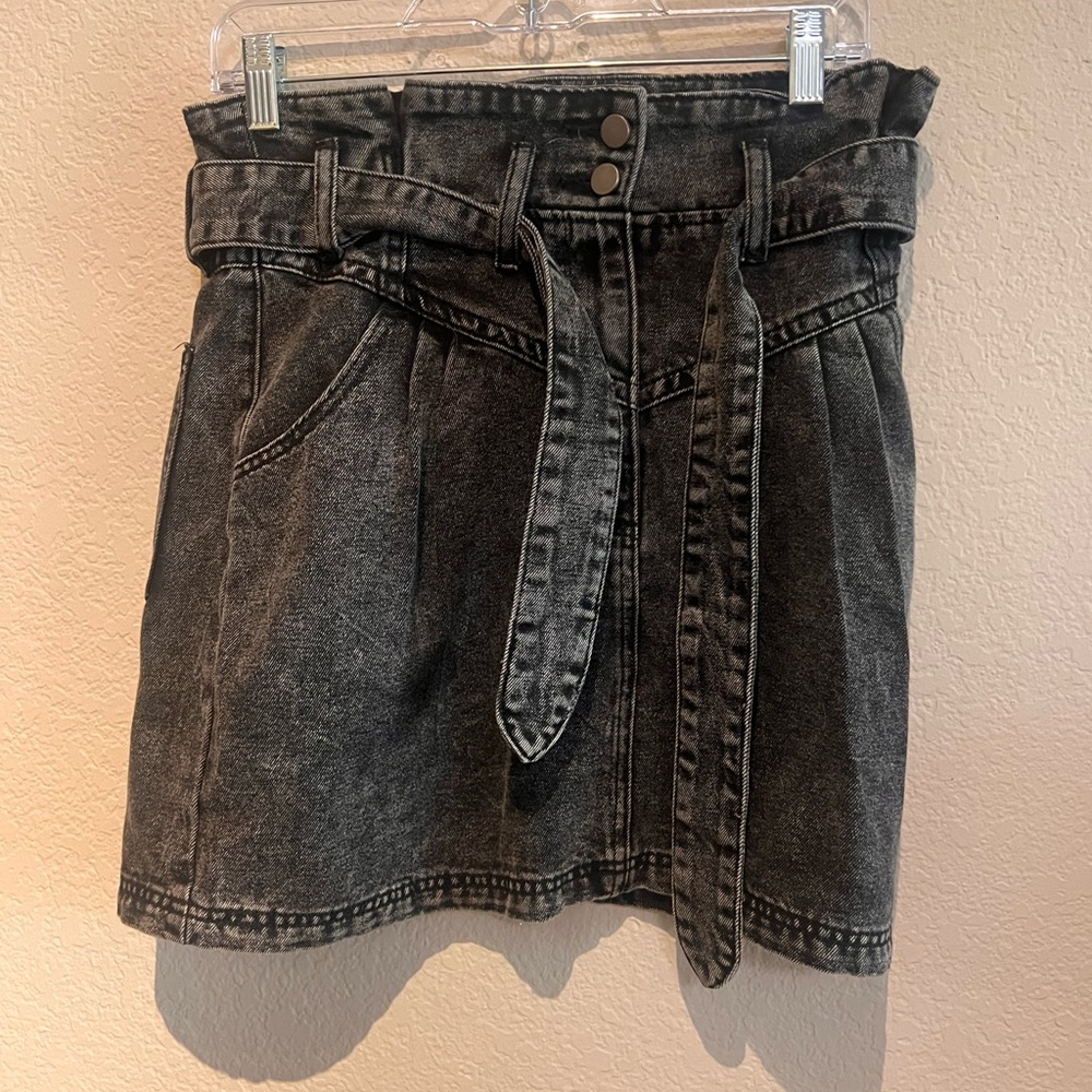 Black Jean Skirt